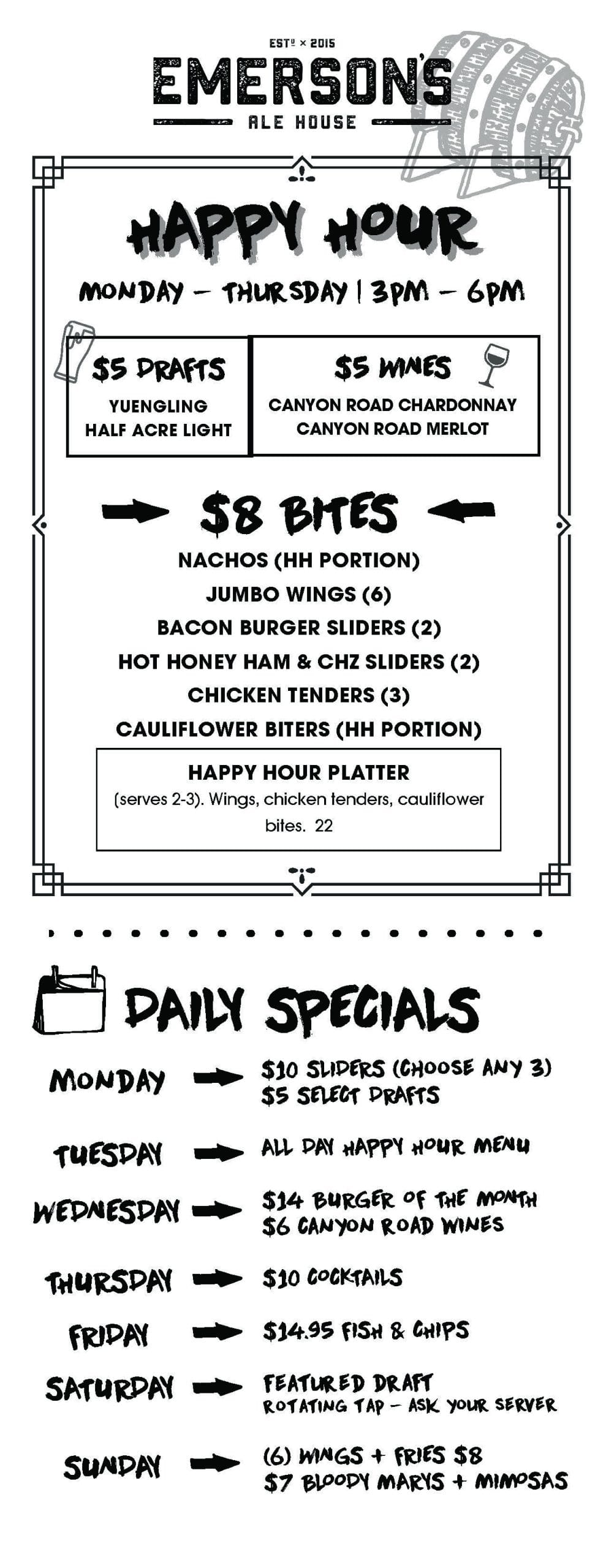 Happy Hour Menu